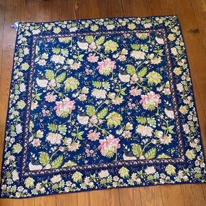 April Cornell Blue Floral Scarf